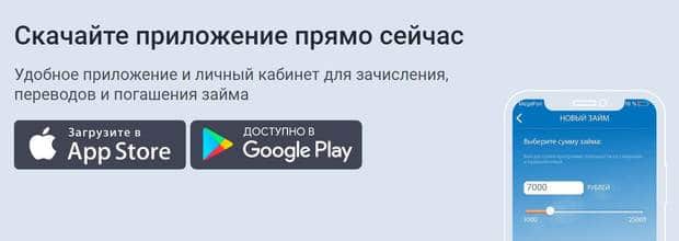 Мобильное приложение bistrodengi.ru