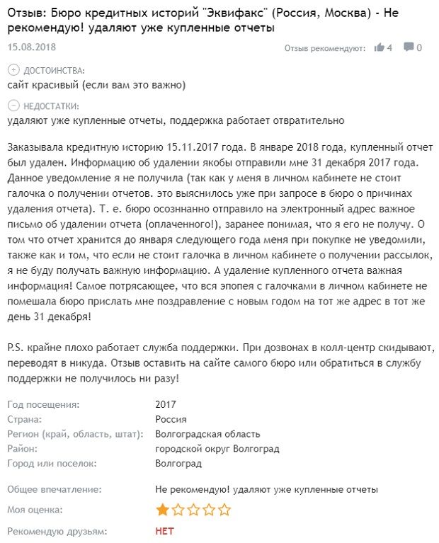 online.equifax.ru отзывы о сервисе