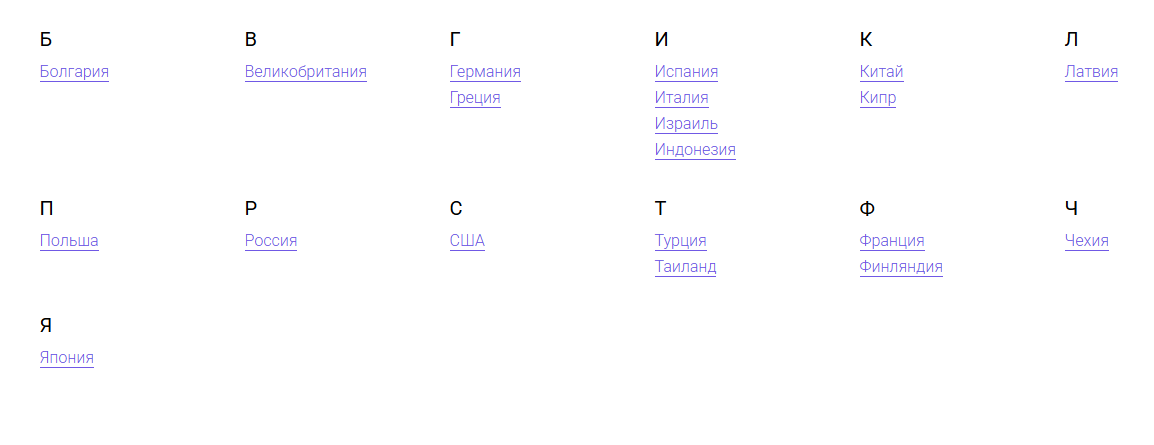 tripinsurance.ru страны для страховки Трипиншуранс список стран