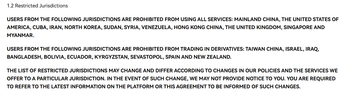 HTX запрет для резидентов юрисдикций HTX запрещенные юрисдикции