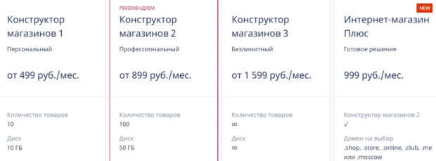 nic.ru конструкторы для интернет-магазинов