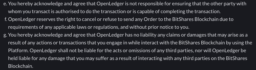 Об ответственности компании ОпенЛедгер