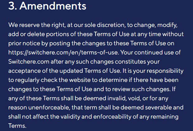 switchere.com пользовательское соглашение