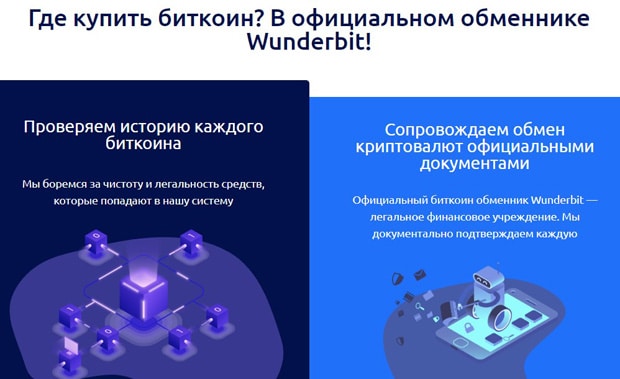 wunderbit.co покупка биткоина