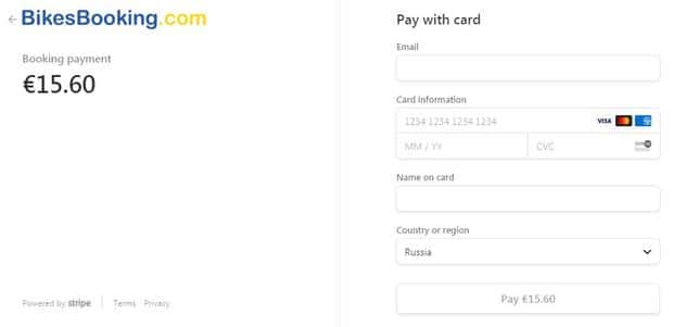 bikesbooking.com оплата услуг сервиса