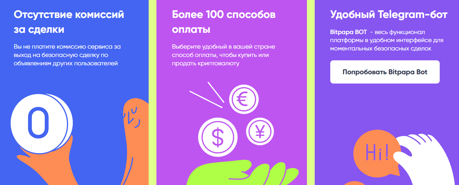 bitpapa.com преимущества биржи Bitpapa преимущества