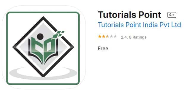 Туториалс Поинт мобильное приложение