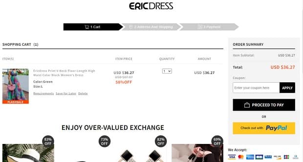 Ericdress оформить заказ