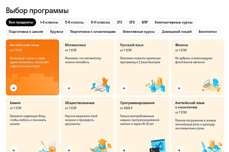 Скайсмарт выбор программы