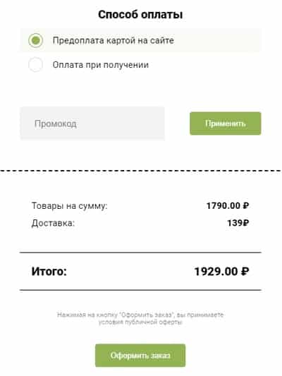 santailiving.ru способы оплаты