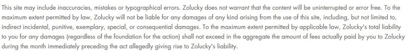 Zo Lucky гарантии достоверности на сайте