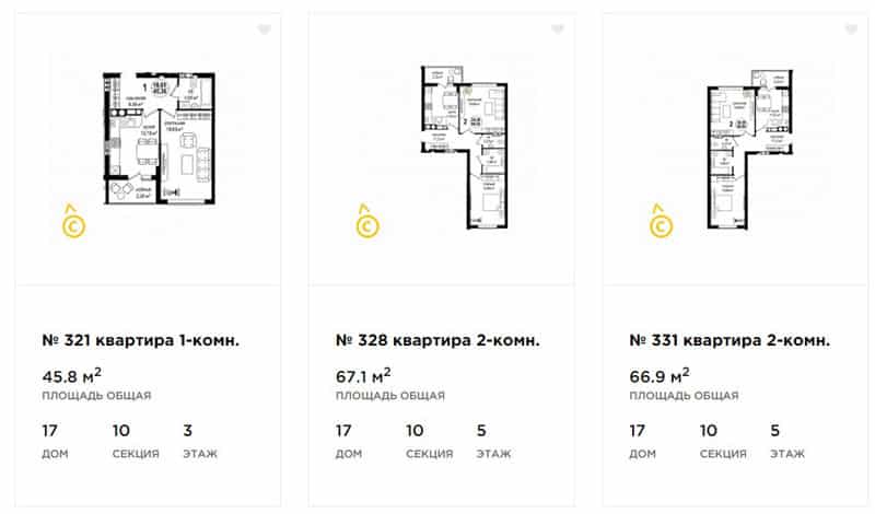 Megapolis Rielt выбрать квартиру