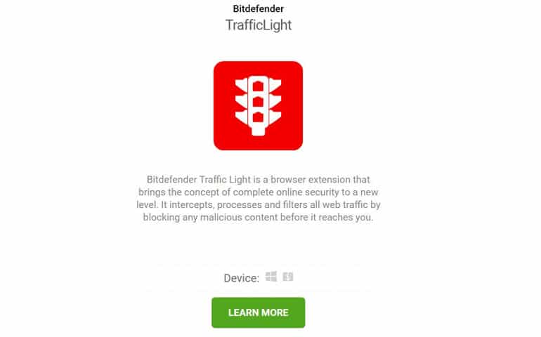 Битдефендер ПО Traffic Light