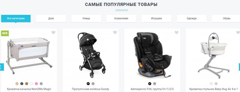 chicco.com.ua популярные товары