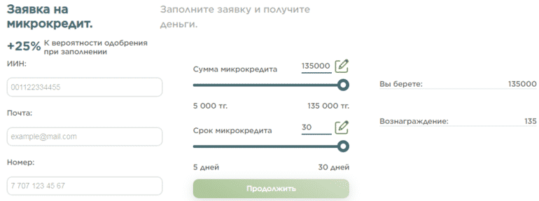 займ-онлайн.кз заявка на кредит