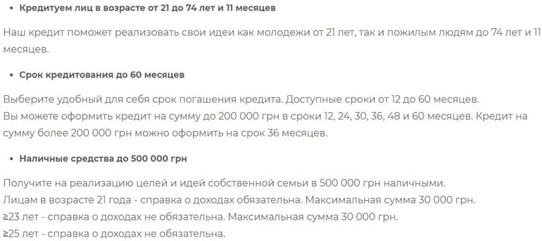 ideabank.ua условия кредитования