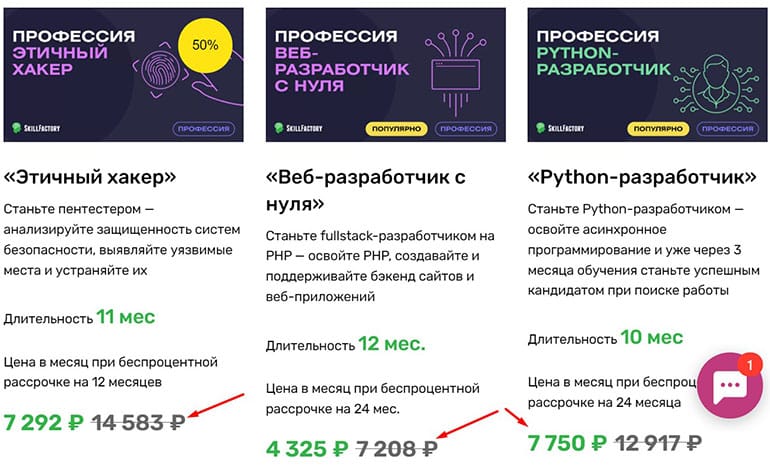 skillfactory.ru стоимость обучения