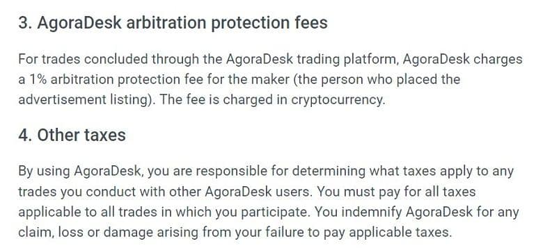AgoraDesk арбитражная защита