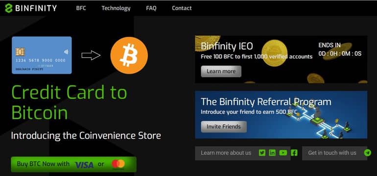 binfinity.io регистрация