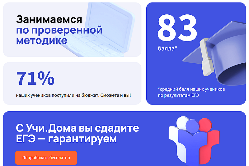 Учи.дома подготовка к ЕГЭ