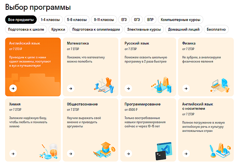 Скайсмарт выбор программы