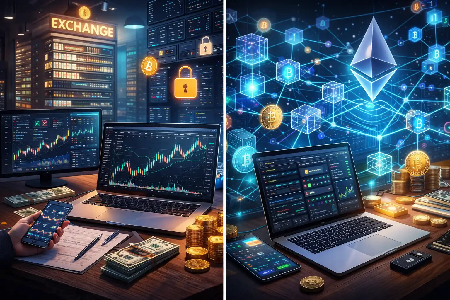 Биржи централизованные vs децентрализованные Биржи