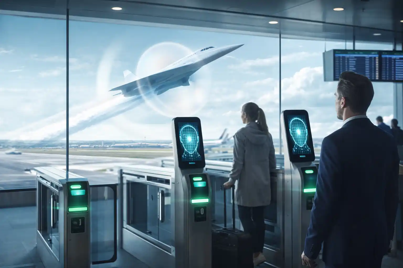 Перелёты со скоростью звука и биометрические гейты Биометрические гейты