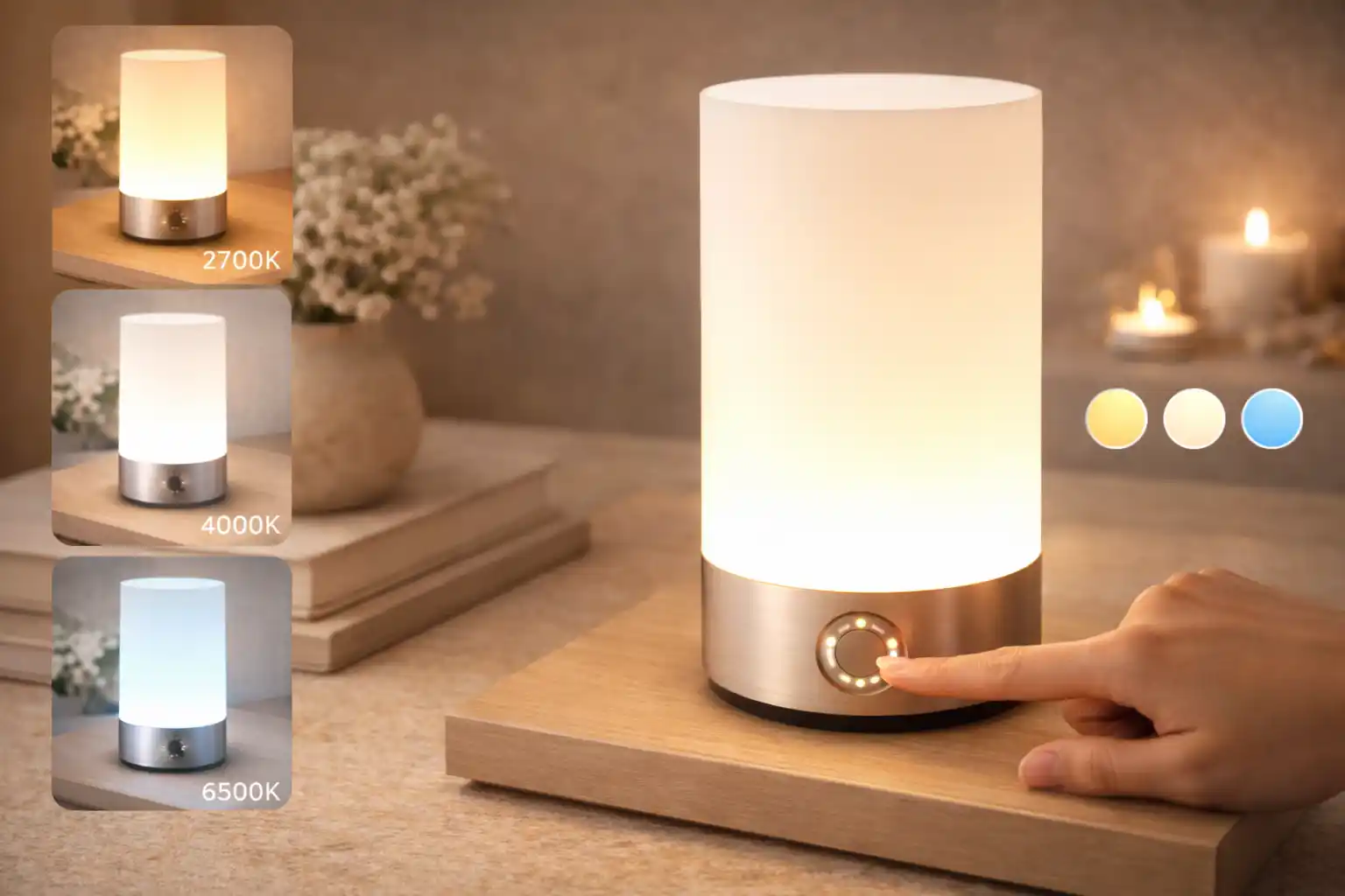 Настольная лампа с регулировкой цвета Настольная лампа