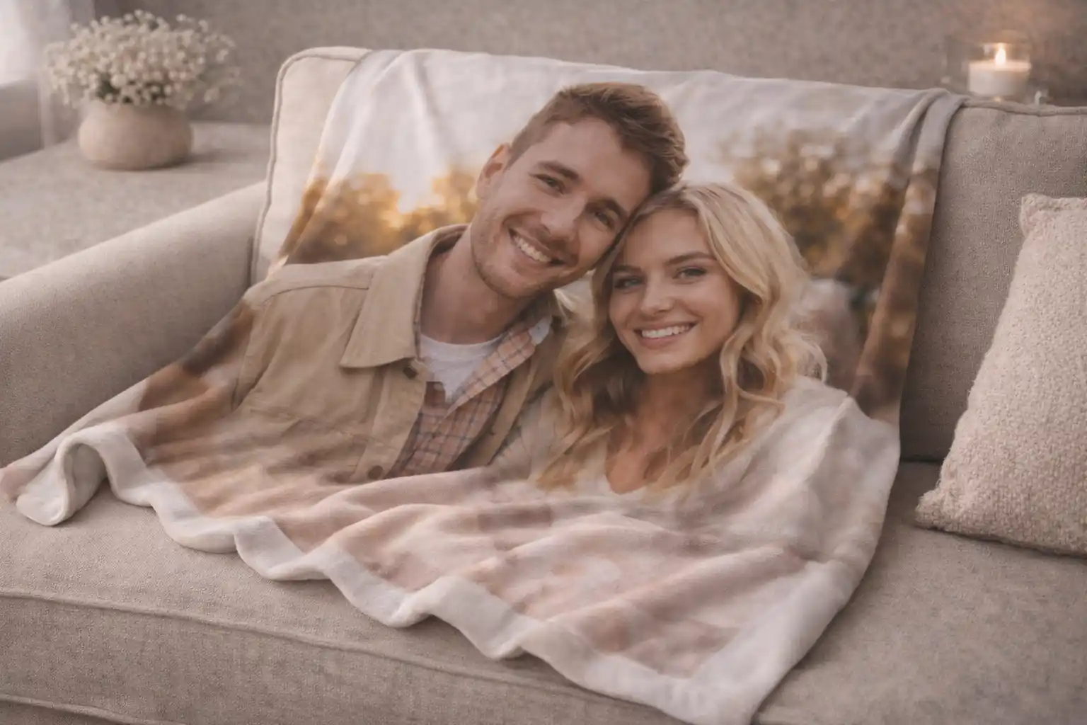 Плед с общей фотографией Плед с фото