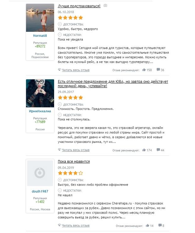 Cherehapa отзывы клиентов Черехапа отзывы