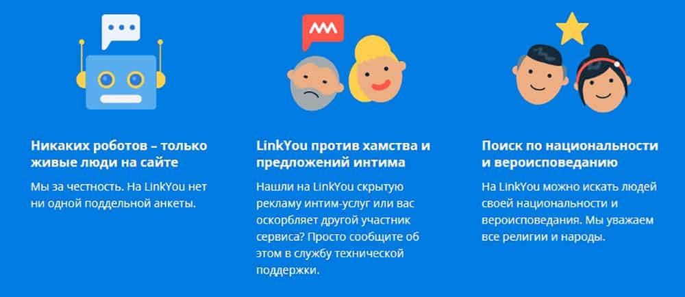 linkyou.ru преимущества сервиса Сайт знакомств LinkYou.ru