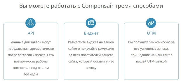 Compensair варианты партнерской программы compensair.com варианты сотрудничества