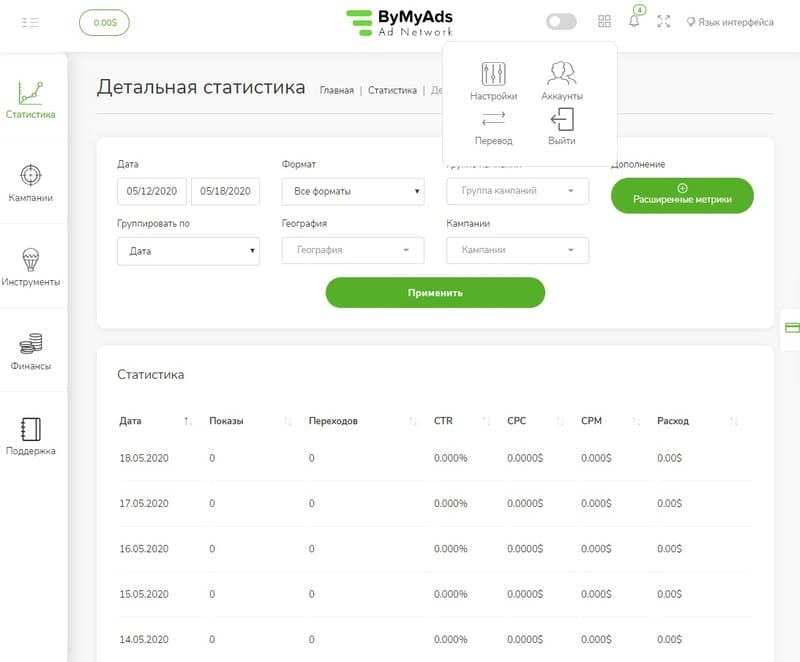 Личный кабинет ByMyAds bymyads.com личный кабинет