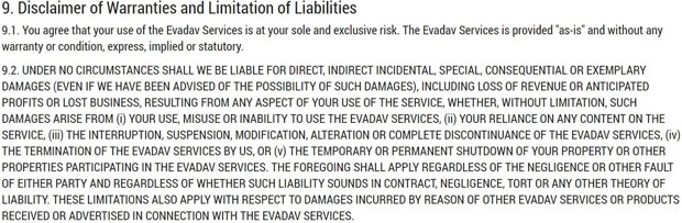 Evadav условия использования сервиса Евадав условия использования