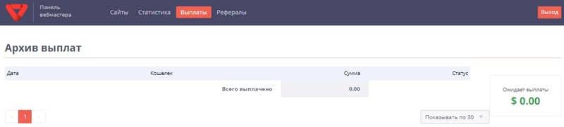 Рекреатив личный кабинет вебмастера Recreativ Личный кабинет