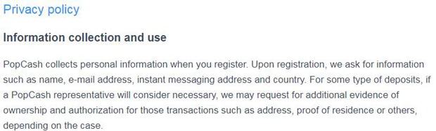 ПопКеш условия обработки персональных данных popcash.net обработка персональных данных