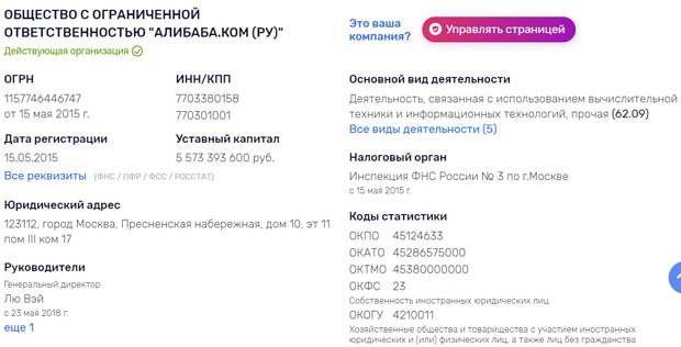 АлиЭкспресс реквизиты компании aliexpress.ru реквизиты