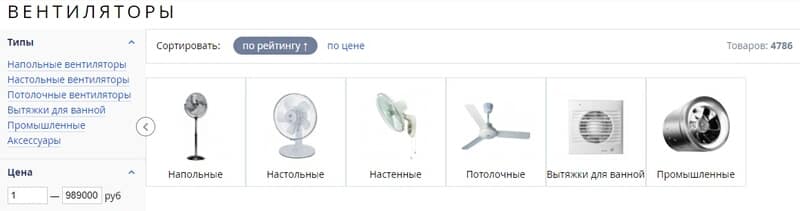 Вентиляторы на сайте Миркли mircli.ru вентиляторы